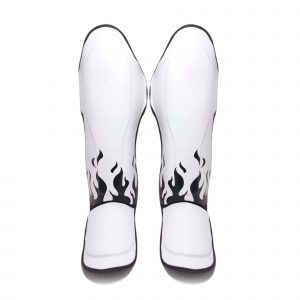 Muay Thai Shin Pads Leather - White